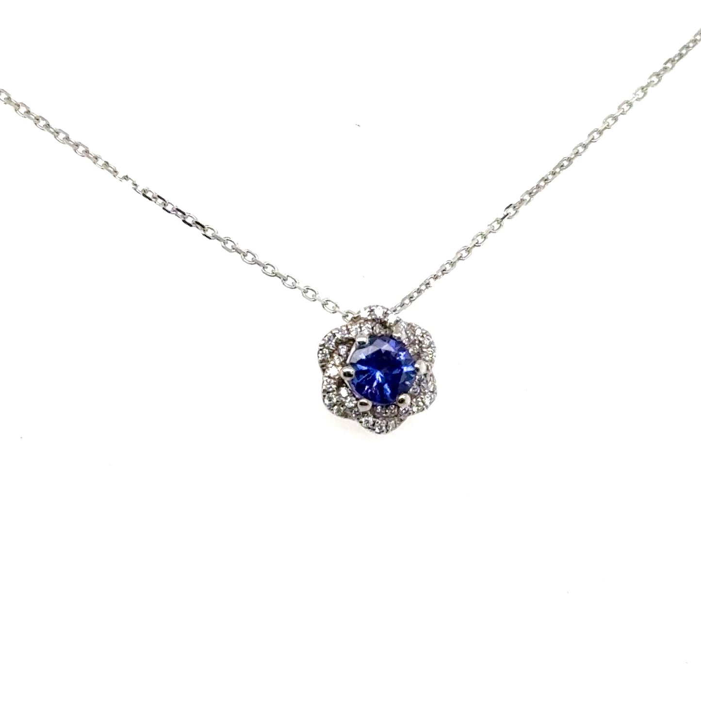 Blue Dahlia Pendant