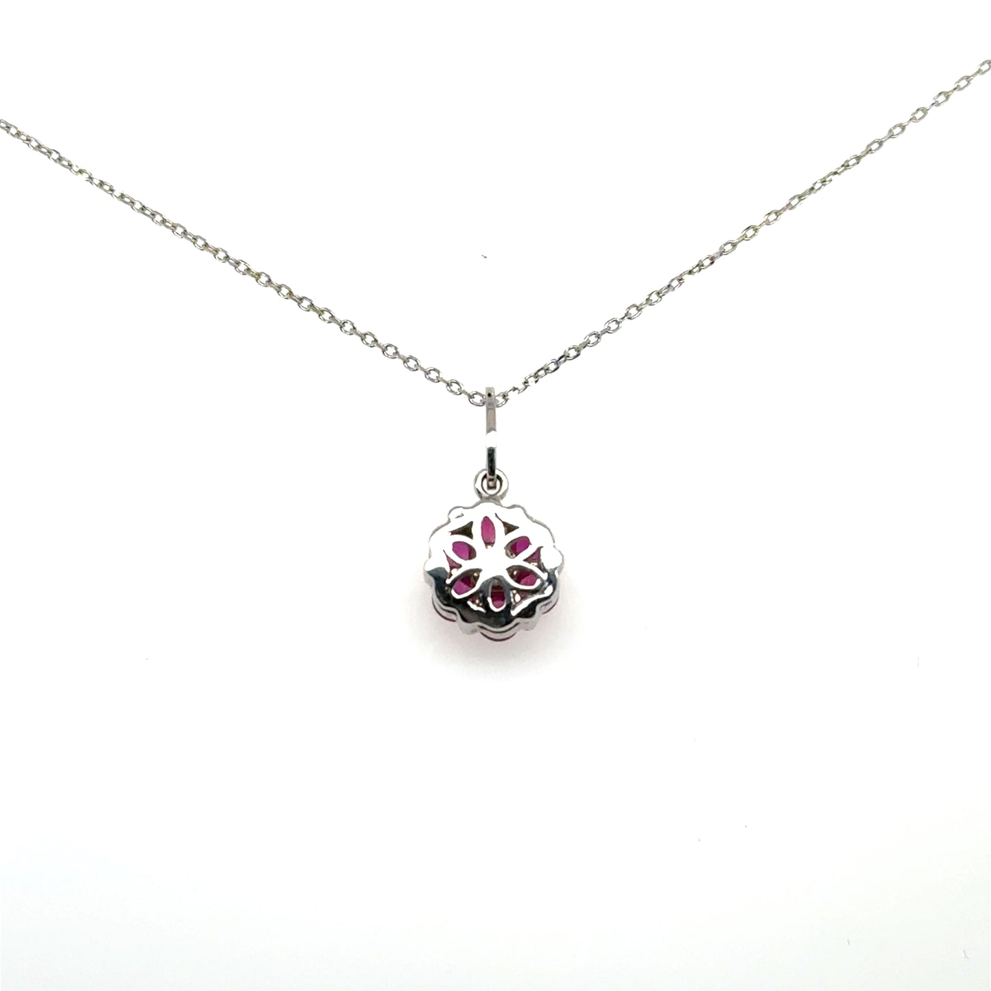Ruby Flower Pendant