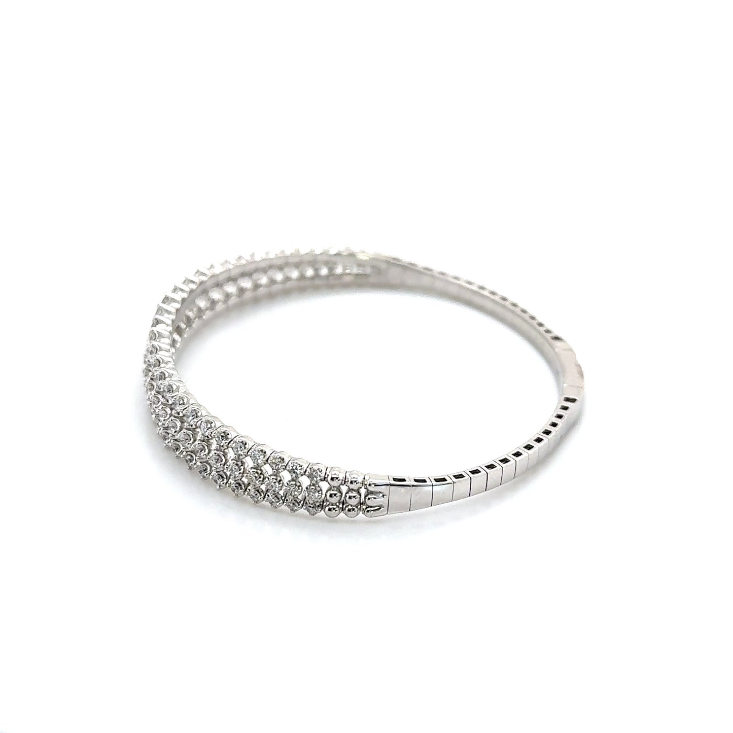 Triple Diamond Row Bangle