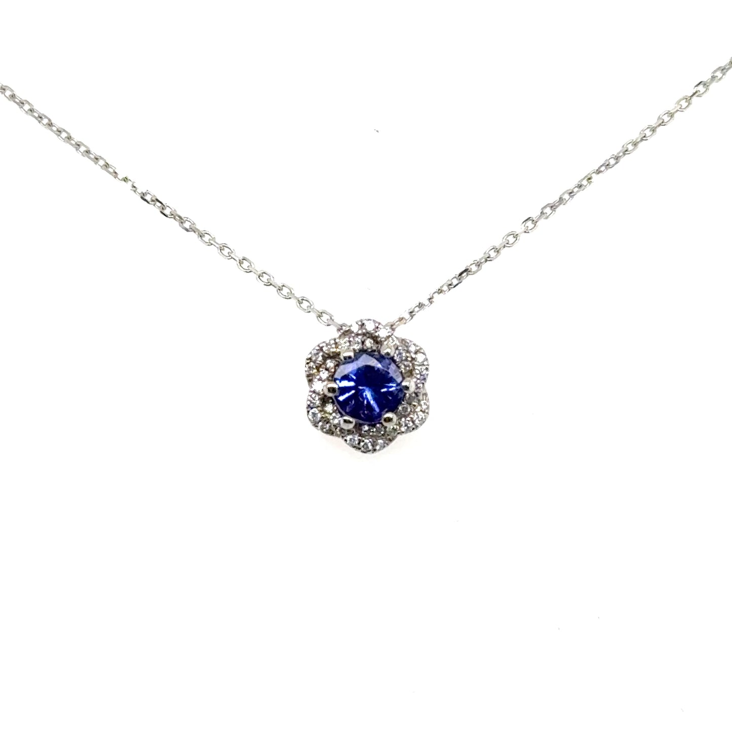 Blue Dahlia Pendant