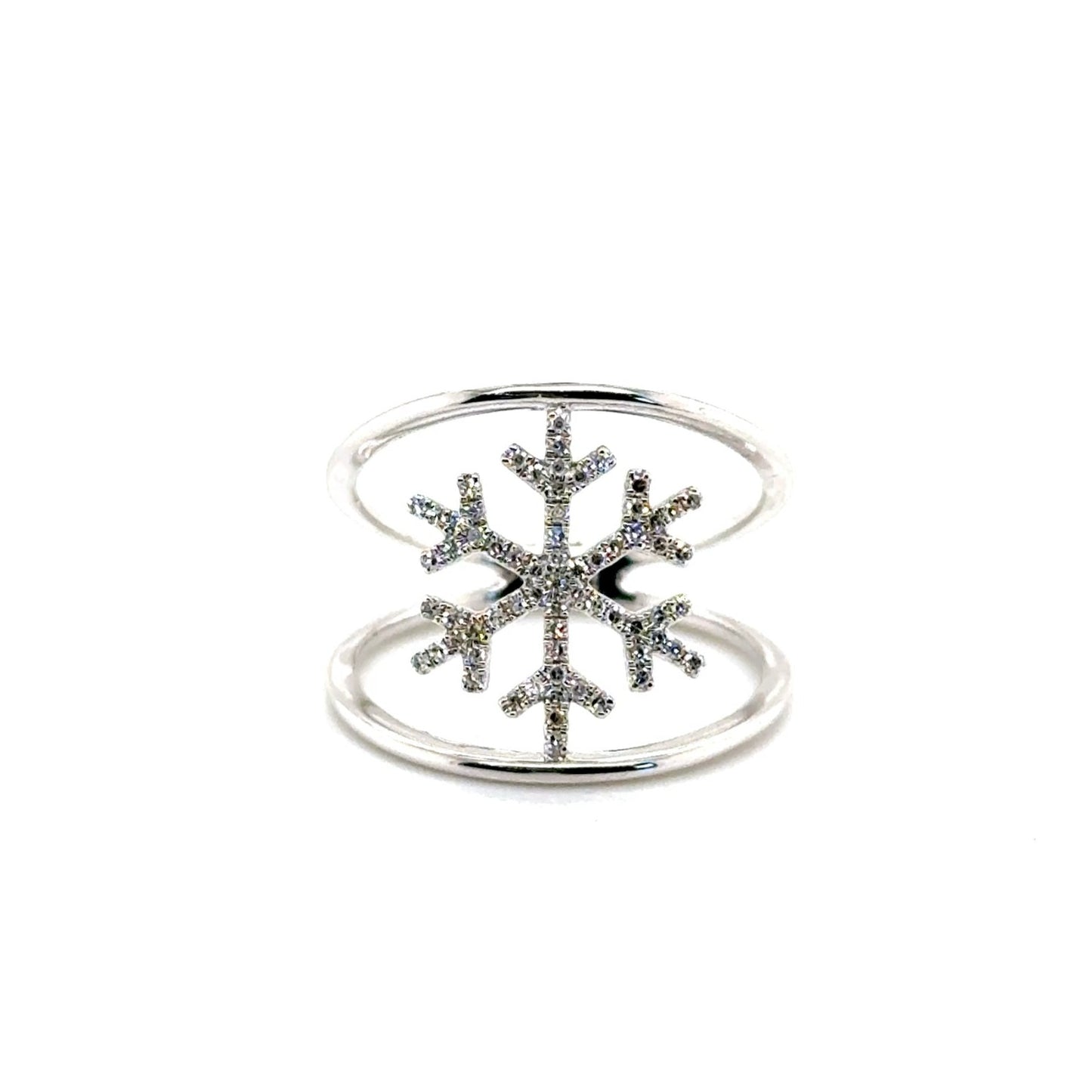 Frost-Kissed Snowflake Ring