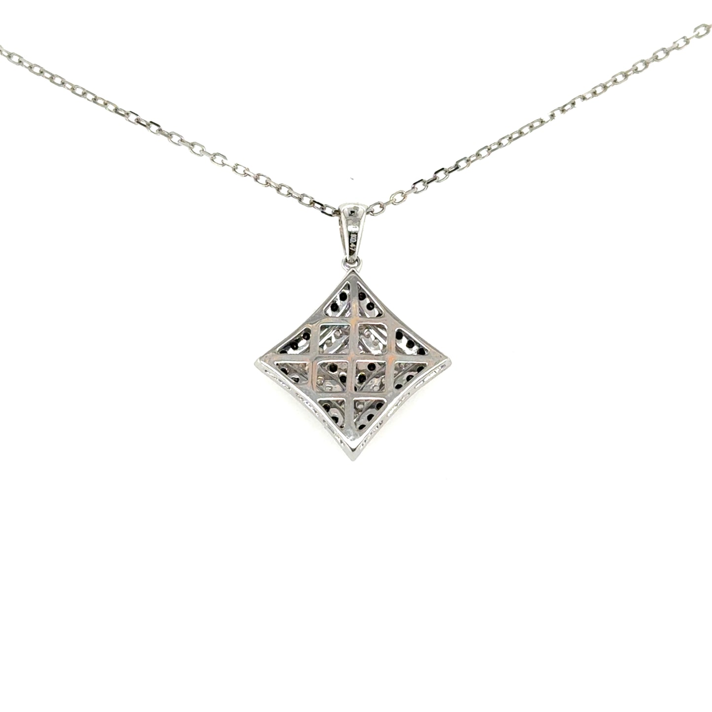 Noir Diamond Halo Pendant