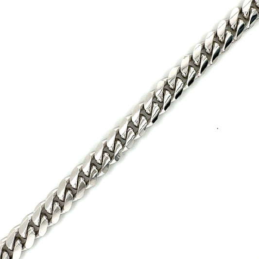 10MM White Cuban Link Bracelet