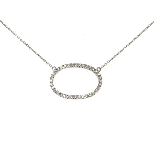 Diamond Oval Pendant