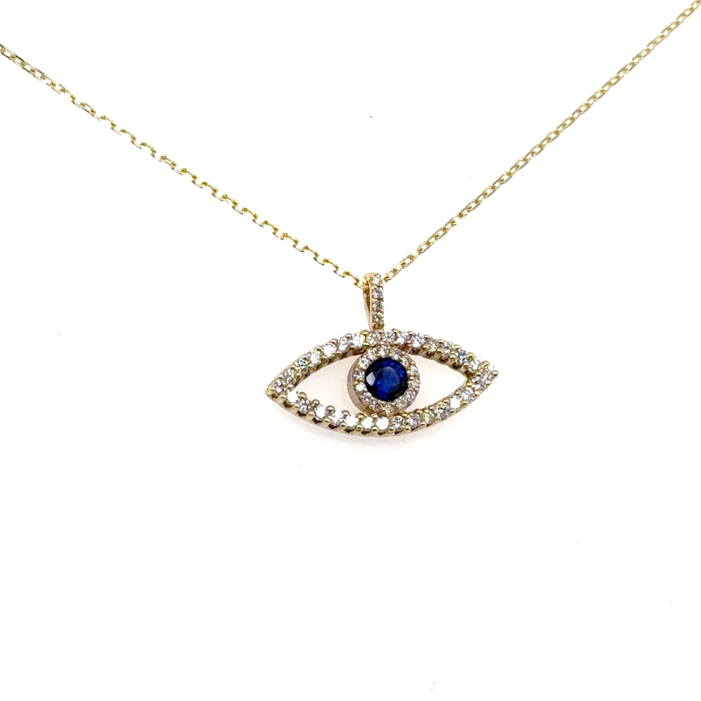 Sapphire Evil Eye Pendant