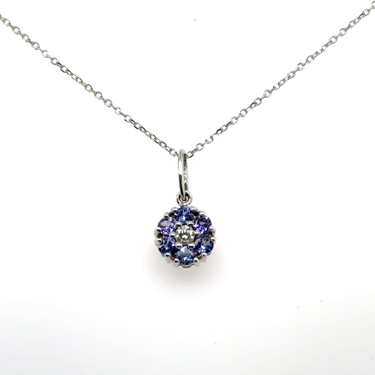 Tanzanite Flower Pendant