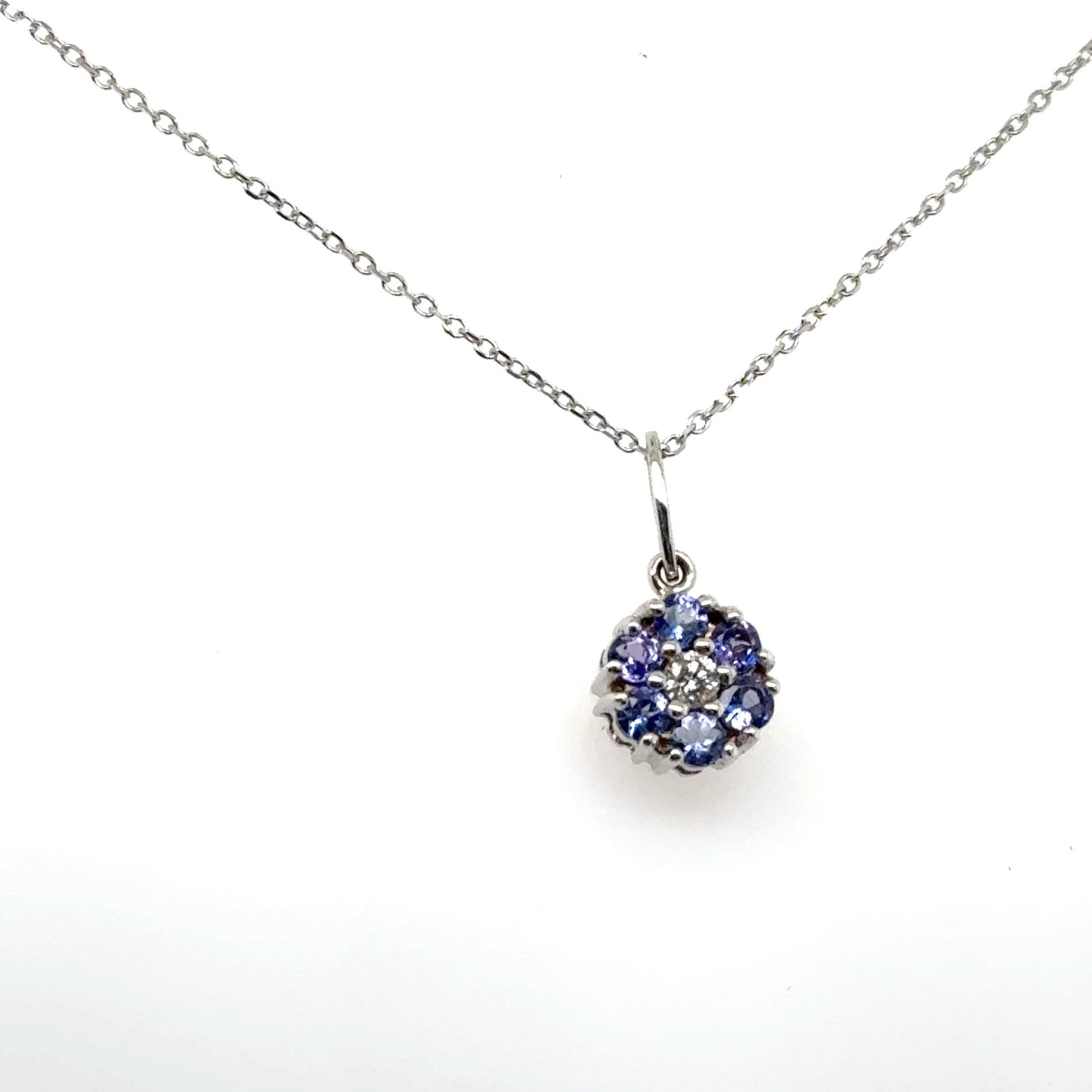 Tanzanite Flower Pendant