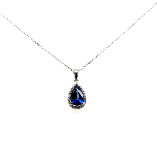 Blue Teardrop Pendant