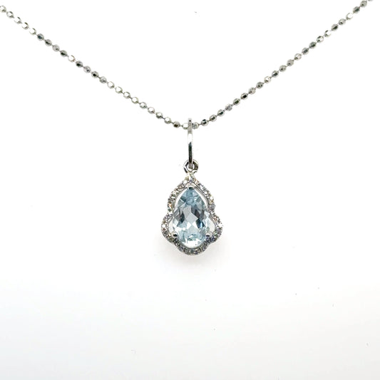 Aquamarine Dewdrop Pendant