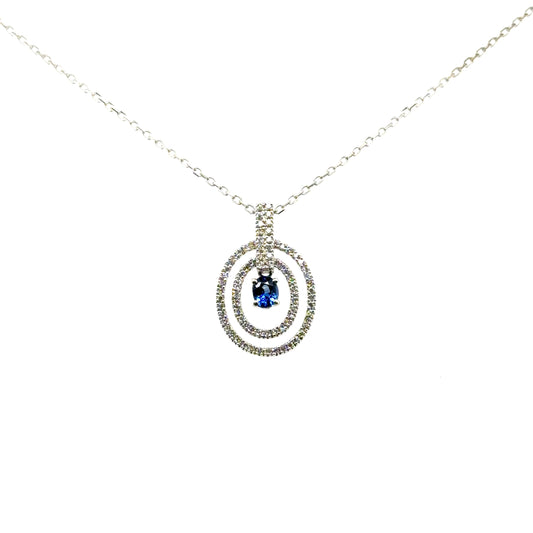 Circle Sapphire Pendant