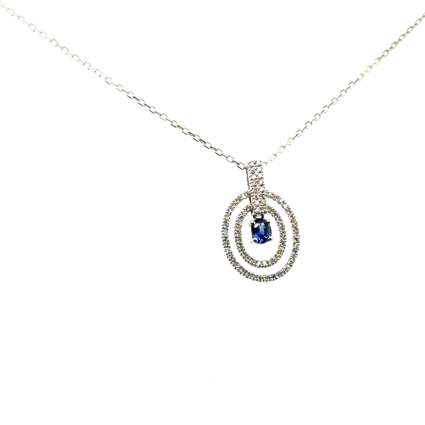 Circle Sapphire Pendant