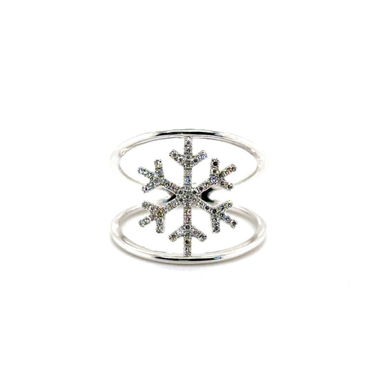 Frost-Kissed Snowflake Ring