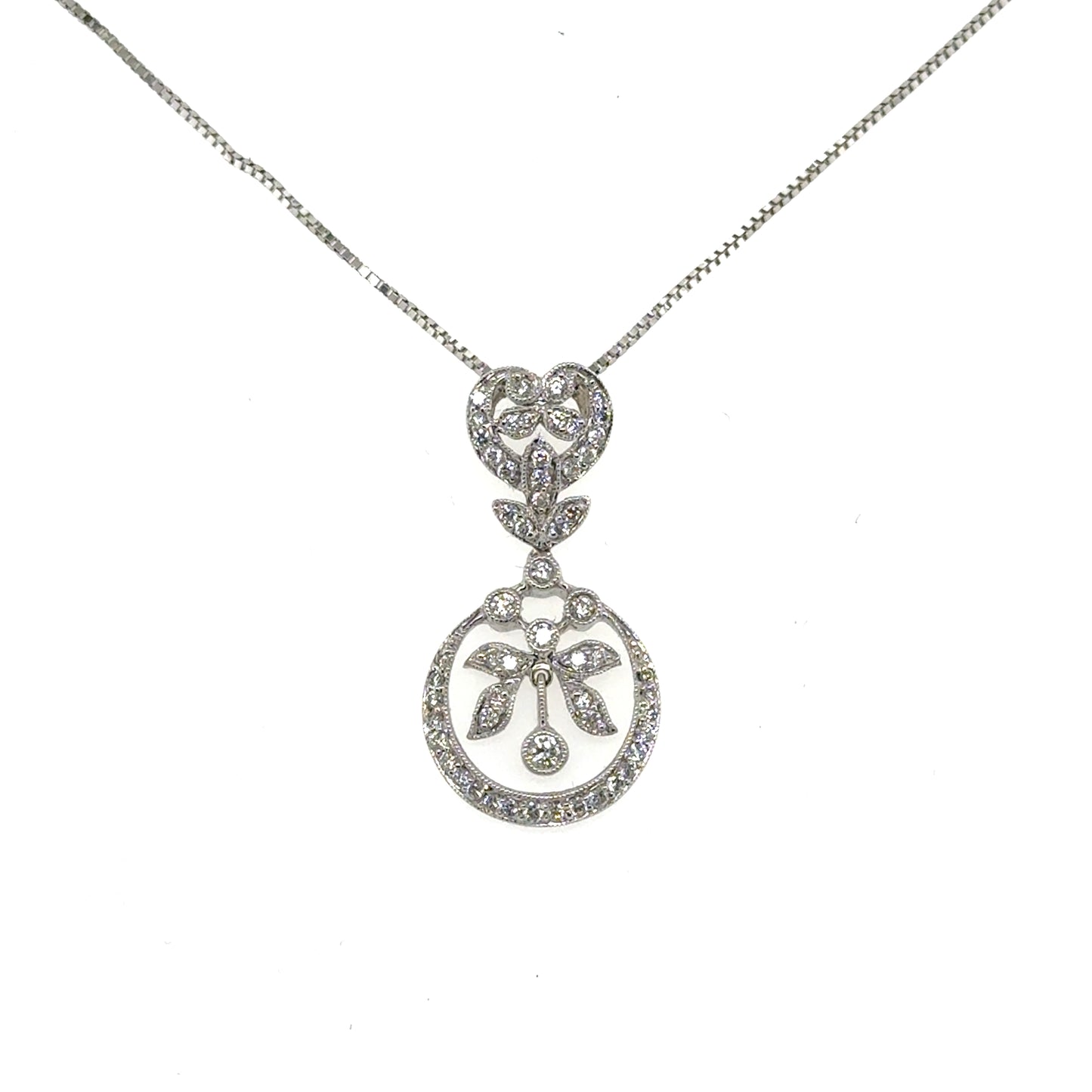 Diamond Bow Pendant