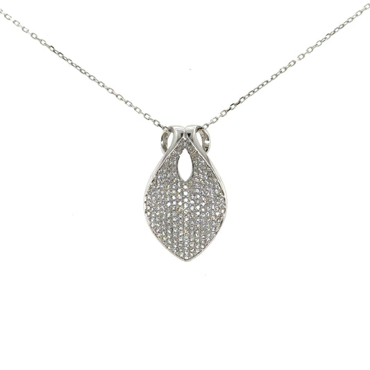 Diamond Leaf Pendant