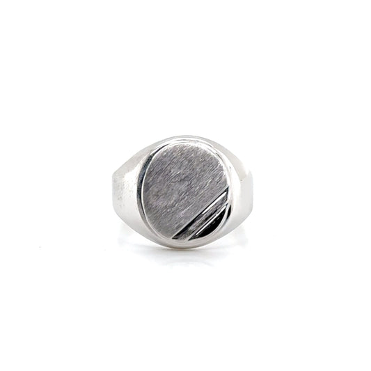 Brushed Signet Ring