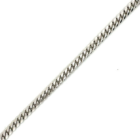 6MM White Cuban Link Bracelet