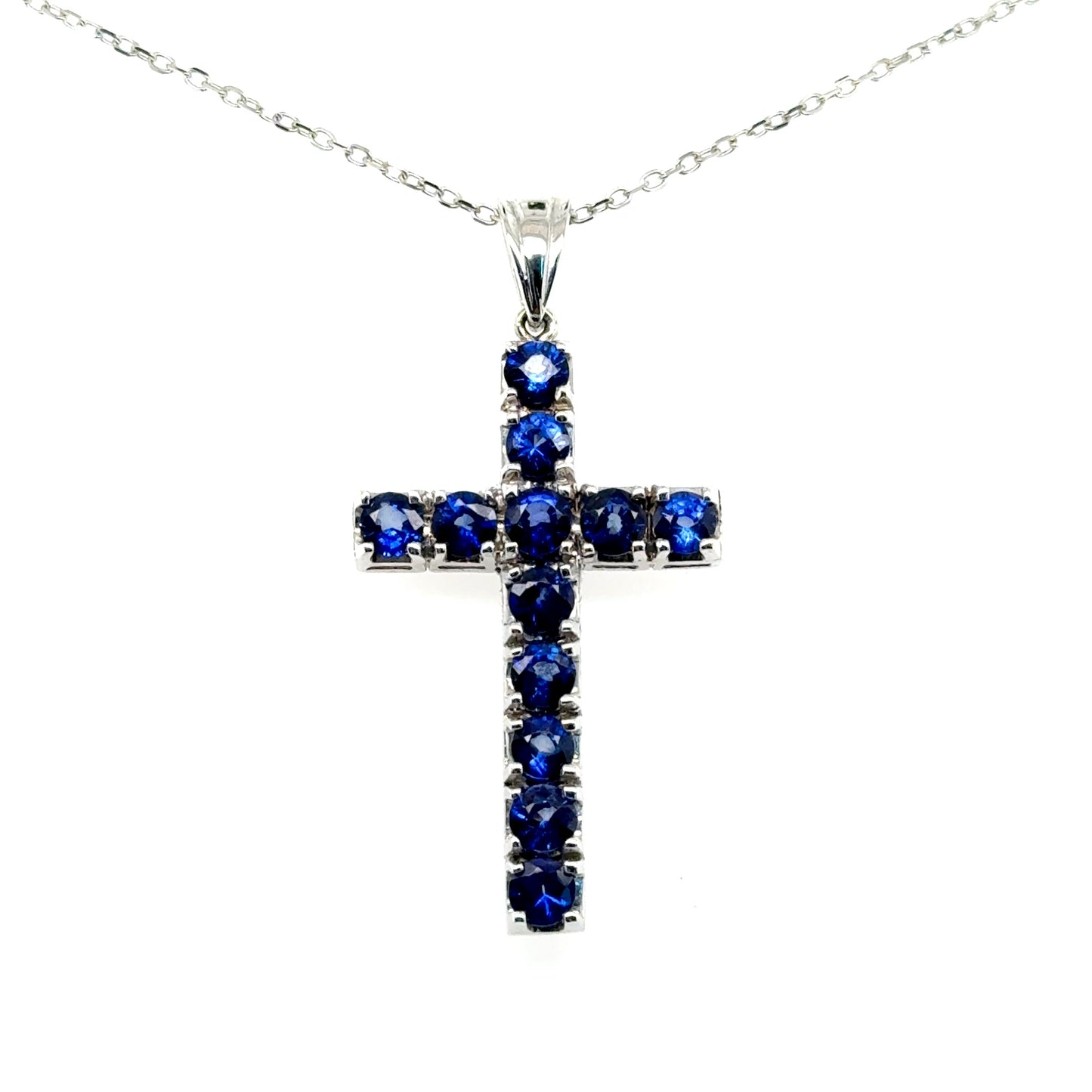 Sapphire Cross Pendant