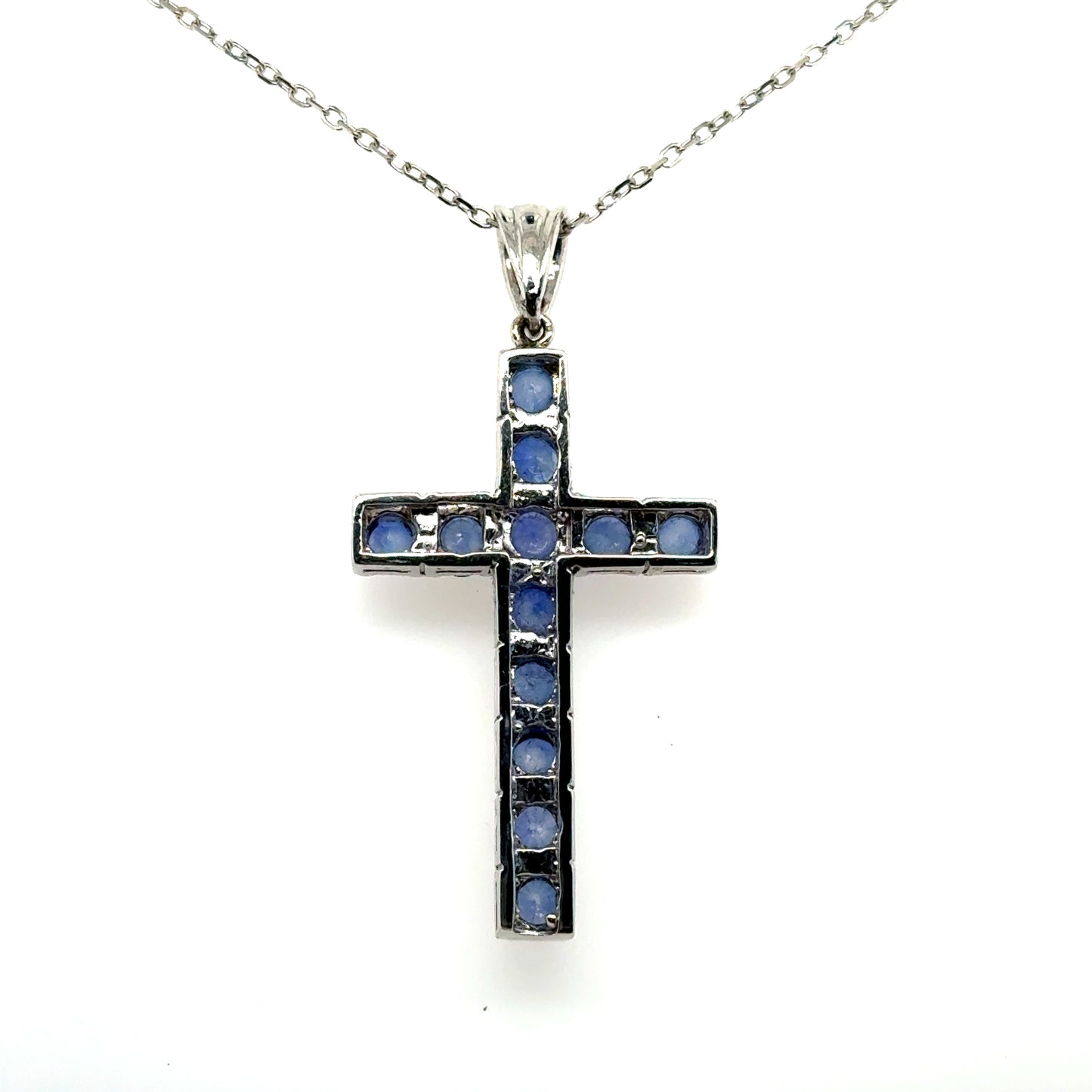 Sapphire Cross Pendant