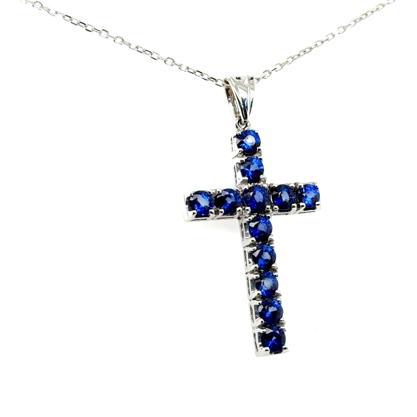 Sapphire Cross Pendant