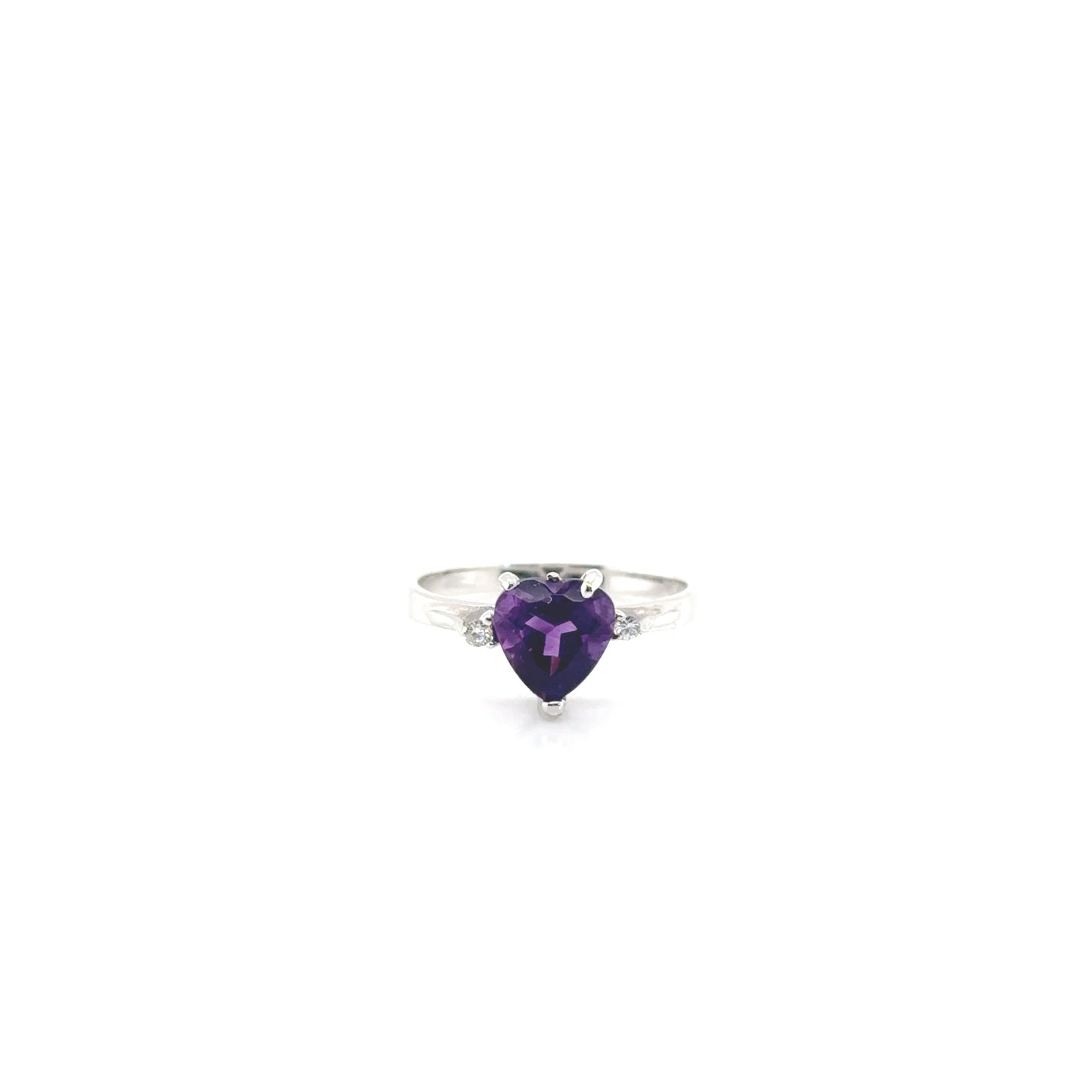 Amethyst Heart Ring